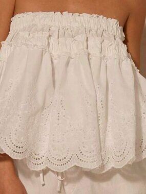 Cosmina Ruffle 100% Cotton, strapless top, Size XS NWT